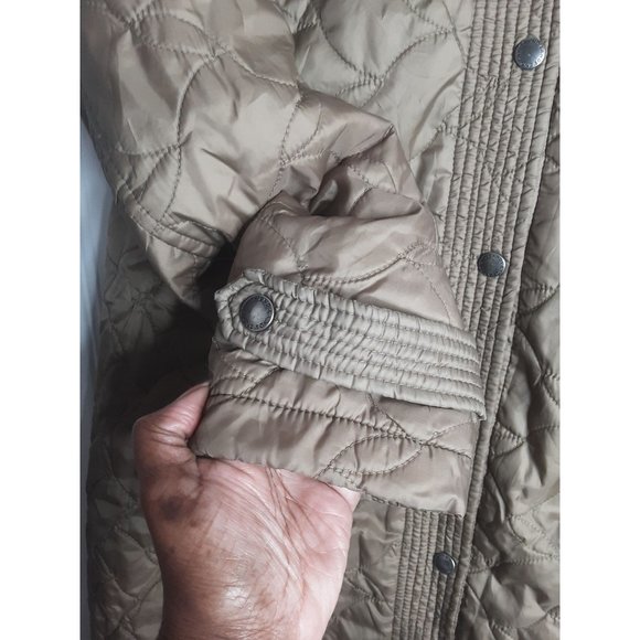 Lands' End Lightweight Mid Length Quiltted Coat Women Size Small Side Pockets - Picture 7 of 12